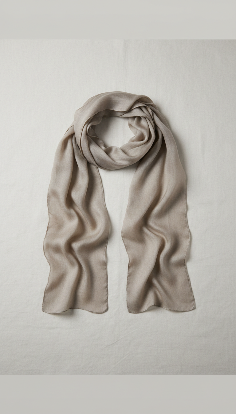 foulard di seta colore sand linen